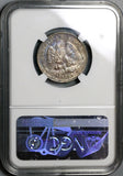 1882-A NGC MS 61 Mexico 25 Centavos Alamos 8k Silver Coin POP 2/0 (22041601C)