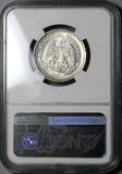 1883-Mo NGC MS 64 Mexico 25 Centavos Mint State Silver Coin (23022601C)
