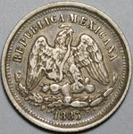 1883-Mo Mexico 25 Centavos City Mint Silver Coin (23122806C)