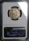 1888-Cn NGC UNC Det Mexico 25 Centavos Rare Culiacan Silver 86k Coin (22011901C)