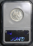 1890-Mo NGC MS 64 PL Mexico 25 Centavos Proof Like 60K Silver Coin (21073002C)