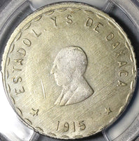 1915 PCGS MS 62 Oaxaca 2 Dos Pesos Mexico Revolution Silver Coin (20060601C)