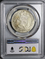 1915 PCGS MS 62 Oaxaca 2 Dos Pesos Mexico Revolution Silver Coin (20060601C)