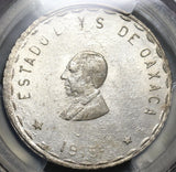 1915 PCGS MS 63 Oaxaca 2 Pesos Mexico Revolution Silver 7th Bust Coin POP 3/1 (20112801C)