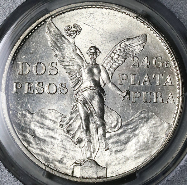 1921 PCGS MS 62 Mexico 2 Dos Pesos Independence Centennial Silver Coin (22011401D)