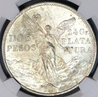 1921 NGC MS 62 Mexico 2 Dos Pesos Independence Centennial Silver Coin (19091203C)