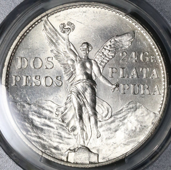 1921 PCGS MS 62 Mexico 2 Dos Pesos Independence Centennial Silver