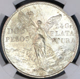 1921 NGC MS 62 Mexico 2 Dos Pesos Independence Centennial Silver Coin (19091203C)