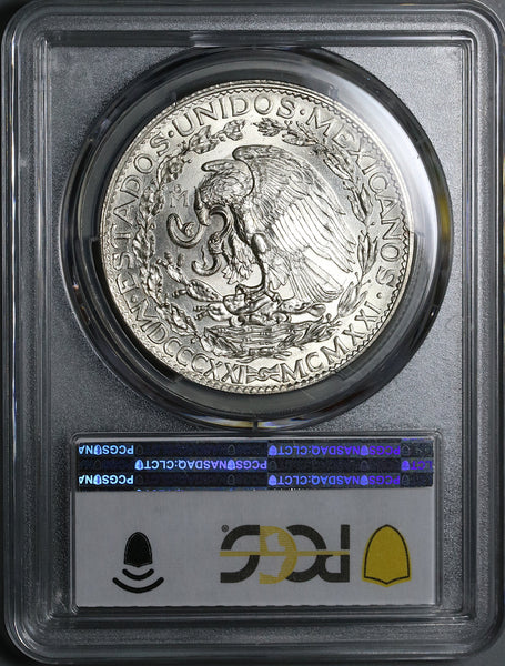 1921 PCGS MS 62 Mexico 2 Dos Pesos Independence Centennial Silver