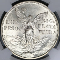 1921 NGC MS 63 Mexico 2 Dos Pesos Independence Centennial Silver Coin (20122801D)