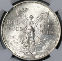 1921 NGC MS 63 Mexico 2 Dos Pesos Independence Centennial Silver Coin (20122801D)