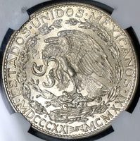 1921 NGC MS 63 Mexico 2 Dos Pesos Independence Centennial Silver Coin (20122801D)