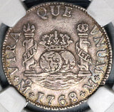 1768 NGC XF 40 Mexico 2 Reales Charles III Pillars Globes Silver Coin POP 1/1 (20092402C)