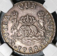 1768 NGC XF 40 Mexico 2 Reales Charles III Pillars Globes Silver Coin POP 1/1 (20092402C)