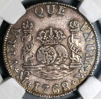 1768 NGC XF 40 Mexico 2 Reales Charles III Pillars Globes Silver Coin POP 1/1 (20092402C)