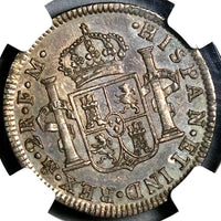 1773 NGC AU 58 Mexico 2 Reales Charles III Spain Colony Silver Portrait POP 1/4 Coin (21121103C)