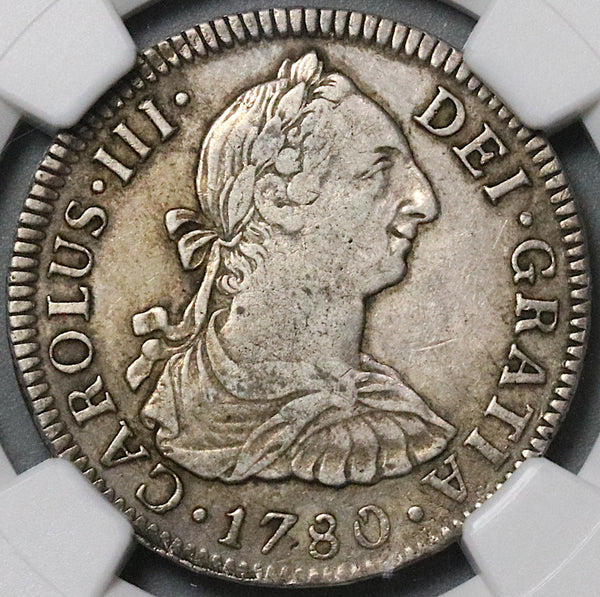 1780 NGC VF 35 Mexico 2 Reales Charles III Spain Colony Silver Coin (22090408D)