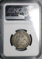 1826-Ga NGC F 12 Mexico 2 Reales Guadalajara Cap Rays Silver Coin (21102703C)