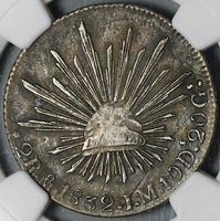 1832-Mo NGC VF Det Mexico City 2 Reales Cap Rays Silver Rare Coin (21111303C)