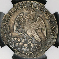 1832-Mo NGC VF Det Mexico City 2 Reales Cap Rays Silver Rare Coin (21111303C)