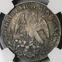 1832-Mo NGC VF Det Mexico City 2 Reales Cap Rays Silver Rare Coin (21111303C)