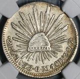 1833-Zs NGC XF 45 Mexico 2 Reales Zacatecas Cap Rays Silver Coin (21102705C)
