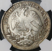 1833-Zs NGC XF 45 Mexico 2 Reales Zacatecas Cap Rays Silver Coin (21102705C)