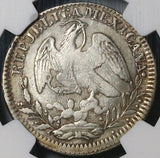 1833-Zs NGC XF 45 Mexico 2 Reales Zacatecas Cap Rays Silver Coin (21102705C)