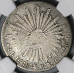 1834/2-Do NGC G 6 Mexico 2 Reales Durango Cap Rays Coin POP 1/3 (22102801C)