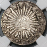 1844-Do NGC XF 40 Mexico 2 Reales Durango Cap Rays Silver Coin POP 1/0 (22042702C)