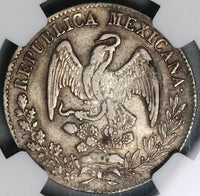 1844-Do NGC XF 40 Mexico 2 Reales Durango Cap Rays Silver Coin POP 1/0 (22042702C)