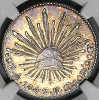 1847-Mo NGC MS 63 Mexico 2 Reales Silver Coin POP 3/3 (18082506C)