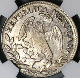 1849-Go NGC AU 50 Mexico 2 Reales Guanajuato Mint Silver Coin (22052401C)