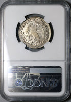 1849-Go NGC AU 50 Mexico 2 Reales Guanajuato Mint Silver Coin (22052401C)