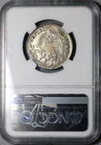 1849-Go NGC AU 50 Mexico 2 Reales Guanajuato Mint Silver Coin (22052401C)