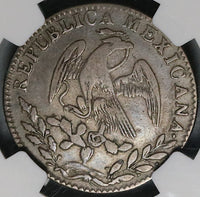 1850-Go NGC VF 30 Mexico 2 Reales Guanajuato Cap Rays Silver Coin (21102707C)