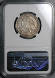 1859/8-Do NGC VF Mexico 2 Reales Cap Rays Durango Mint Overdate Rare Silver Coin Pop 2/0 (22011602C)