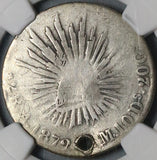 1872-A NGC Good Mexico 2 Reales Alamos Mint Rare 15K Silver Coin (23032605C)