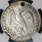 1872-A NGC Good Mexico 2 Reales Alamos Mint Rare 15K Silver Coin (23032605C)