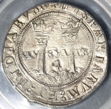 1542-Mo L PCGS AU 53 Mexico 4 Reales Carlos & Joanna Spain Colonial Coin (21111601C)