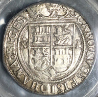 1542-Mo L PCGS AU 53 Mexico 4 Reales Carlos & Joanna Spain Colonial Coin (21111601C)