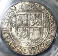 1542-Mo L PCGS AU 53 Mexico 4 Reales Carlos & Joanna Spain Colonial Coin (21111601C)