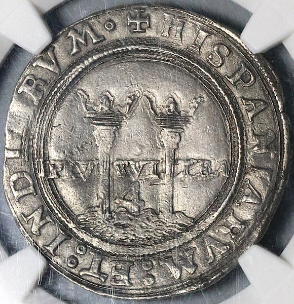 1542-M A NGC AU 55 Mexico 4 Reales Carlos & Joanna Colonial Coin (21102601D)