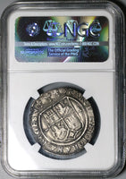 1542-M NGC AU 55 Mexico 4 Reales Carlos Joanna Spain Colonial Coin (21102601D)