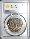 1554-Mo O PCGS AU 55 Mexico 4 Reales Carlos & Joanna Silver Spain Colonial Coin (21071501D)
