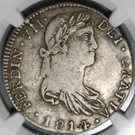 1814-Ga NGC VF 25 Mexico 4 Reales War Independence Scarce Guadalajara Silver Coin (19121502C)