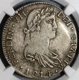 1814-Ga NGC VF 25 Mexico 4 Reales War Independence Scarce Guadalajara Silver Coin (19121502C)