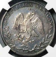 1839-Go NGC VF Mexico 4 Reales Guanajuato Cap Rays Silver Coin  (23040102C)