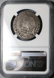 1843-Ga NGC F 12 Mexico 4 Reales Guadalajara Cap Rays Silver Coin (23040103C)