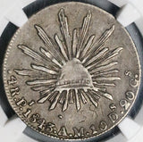 1843-Pi AM NGC XF Mexico 4 Reales Potosi Mint Cap Rays Silver Coin (23040104C)